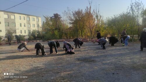 Субботник в Алексеевской общеобразовательной школе.
